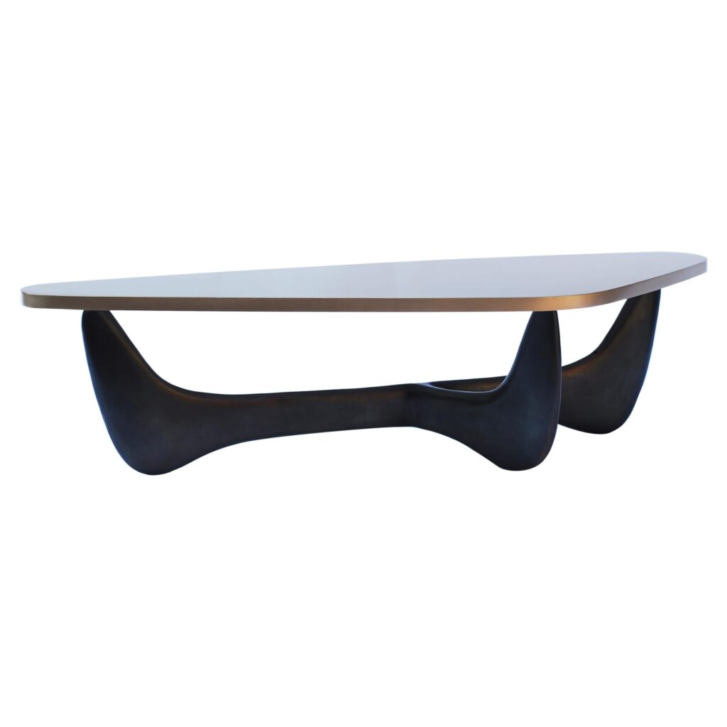 Sandy Brass Coffee Table Signed by Stefan Leo 1