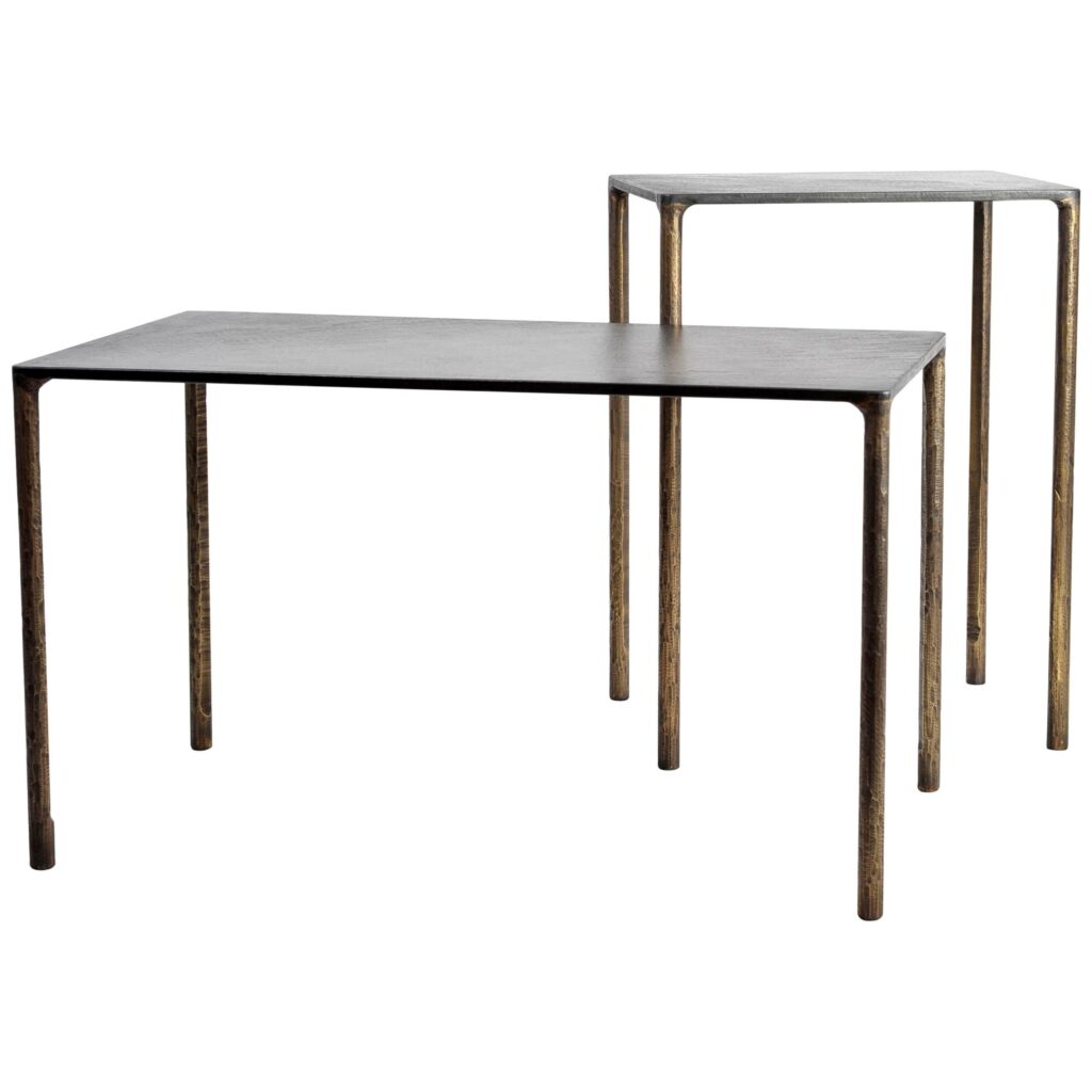 Set of Brass Side Table Signed by Lukasz Friedrich 1