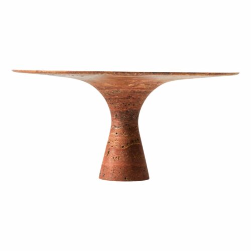 Travertino Rosso Refined Contemporary Marble Dining Table 13075 1