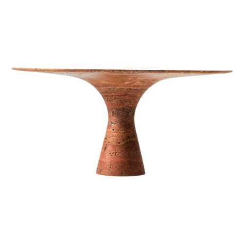 Travertino Rosso Refined Contemporary Marble Dining Table 13075 1