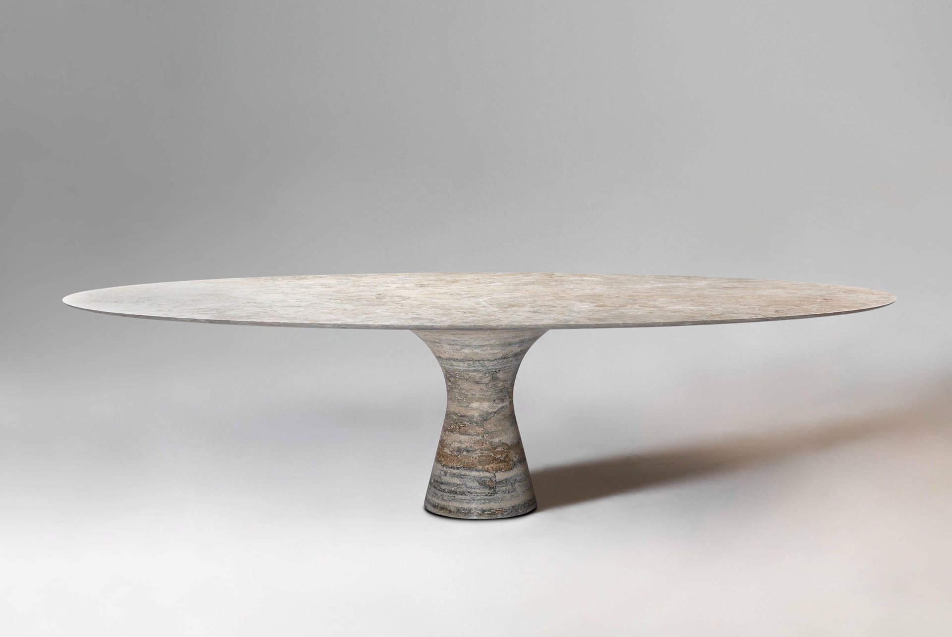 Travertino Rosso Refined Contemporary Marble Dining Table 13075 14