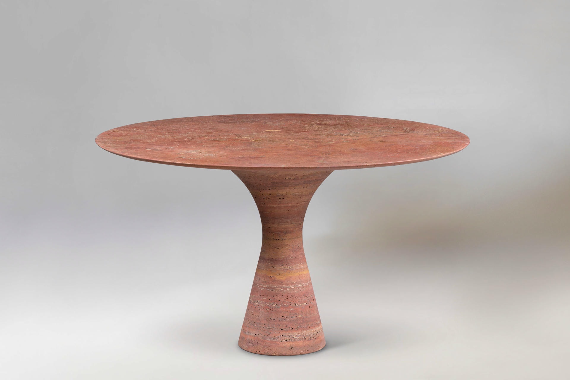 Travertino Rosso Refined Contemporary Marble Dining Table 13075 3