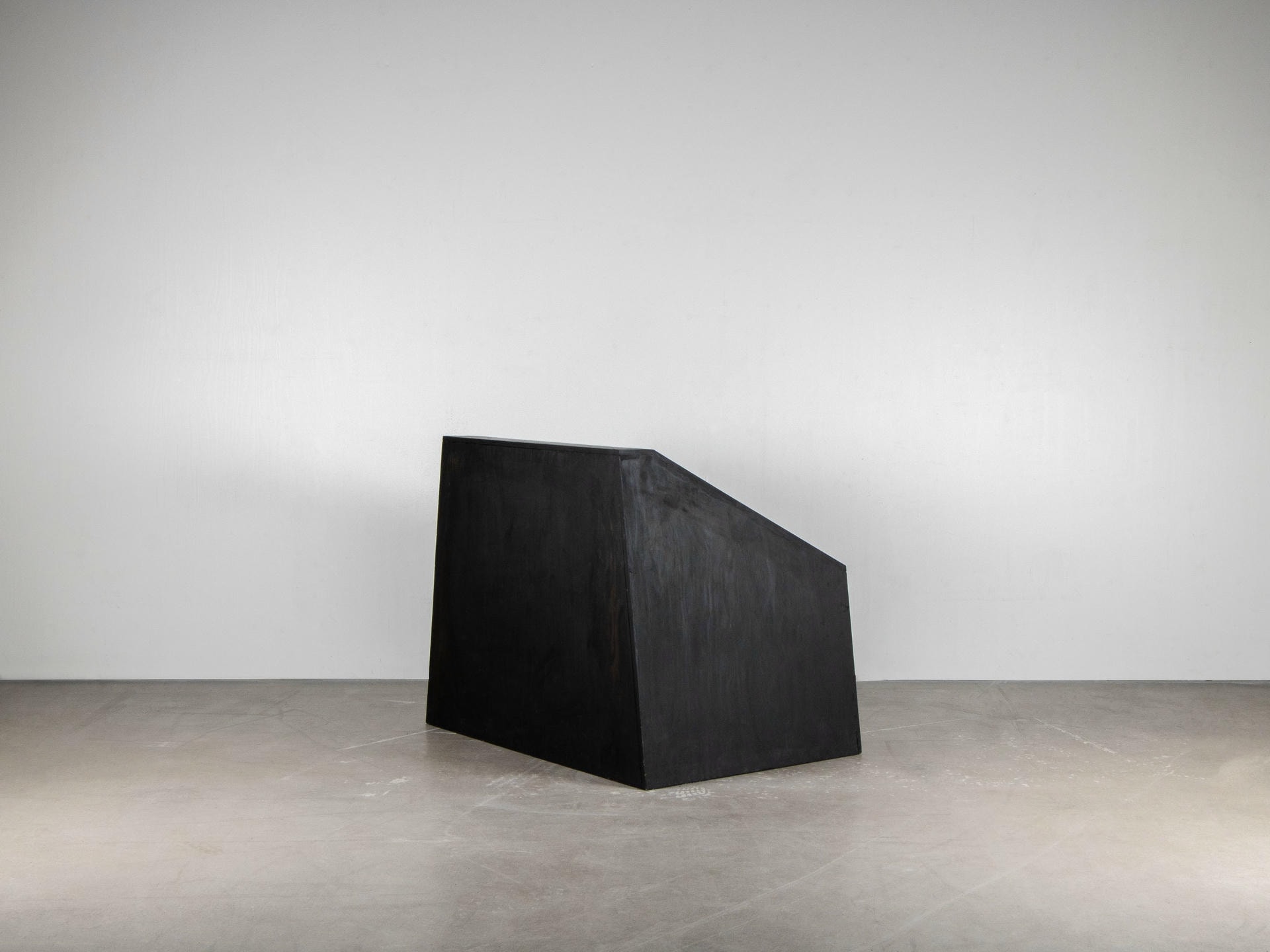 Black Plywood Sculpted Block Form Contemporary Chair by Lucas Tyra Morten 4