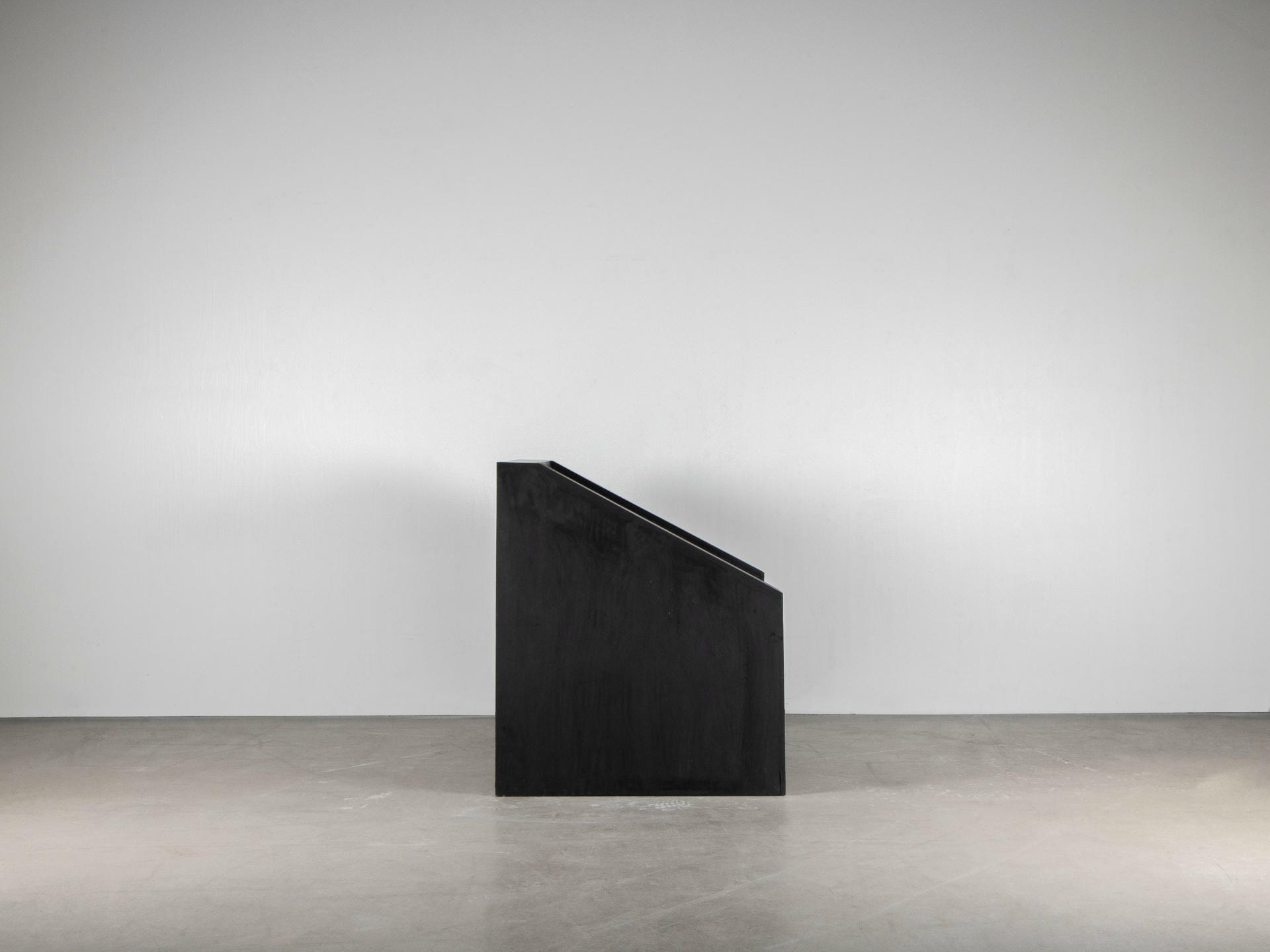 Black Plywood Sculpted Block Form Contemporary Chair by Lucas Tyra Morten 7