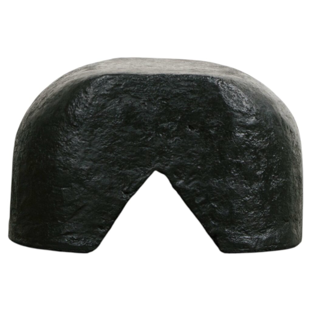 Limited Edition Black Solid Concrete Side Table Stool by Lucas Tyra Morten 1