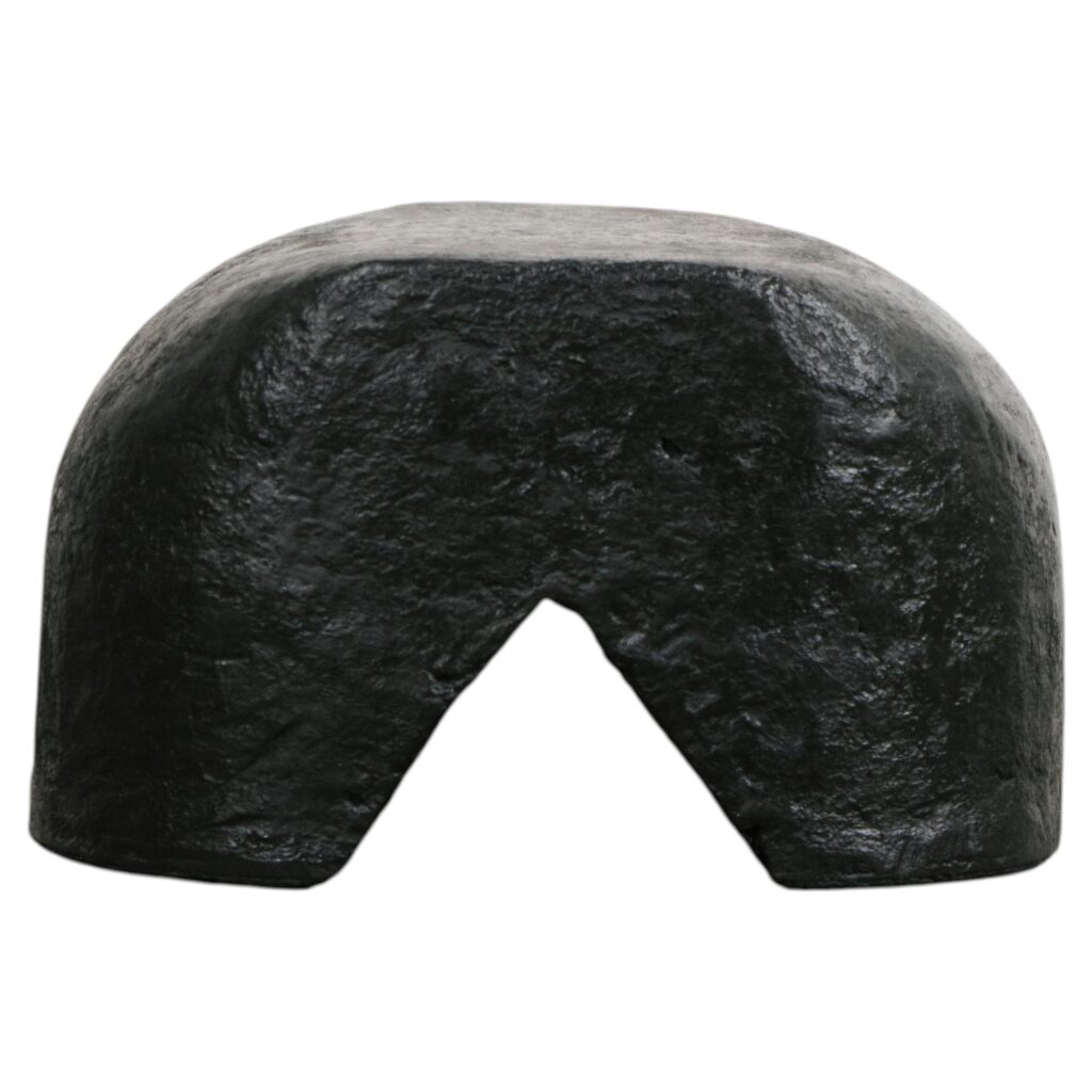 Limited Edition Black Solid Concrete Side Table Stool by Lucas Tyra Morten 1