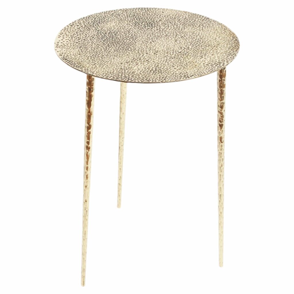 Polished Brass Side Table Signed by Lukasz Friedrich 1