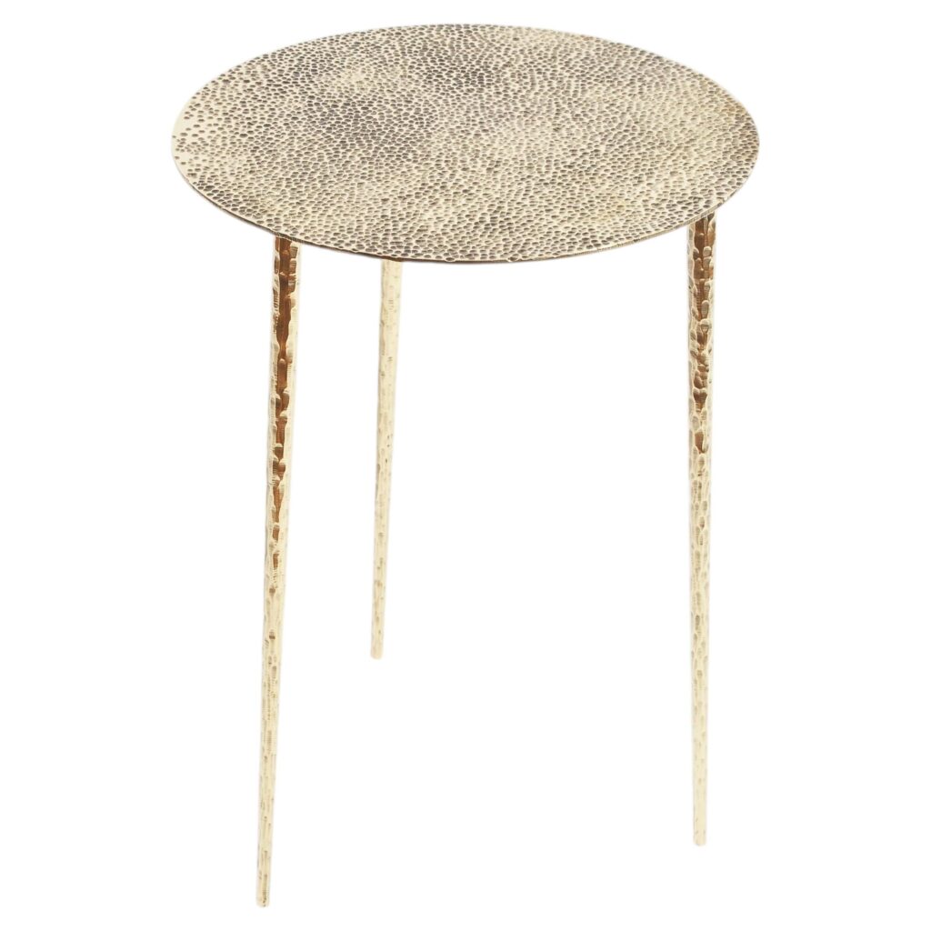 Polished Brass Side Table Signed by Lukasz Friedrich 1