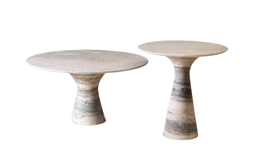Refined Set of 2 Contemporary Marble Side Tables 1