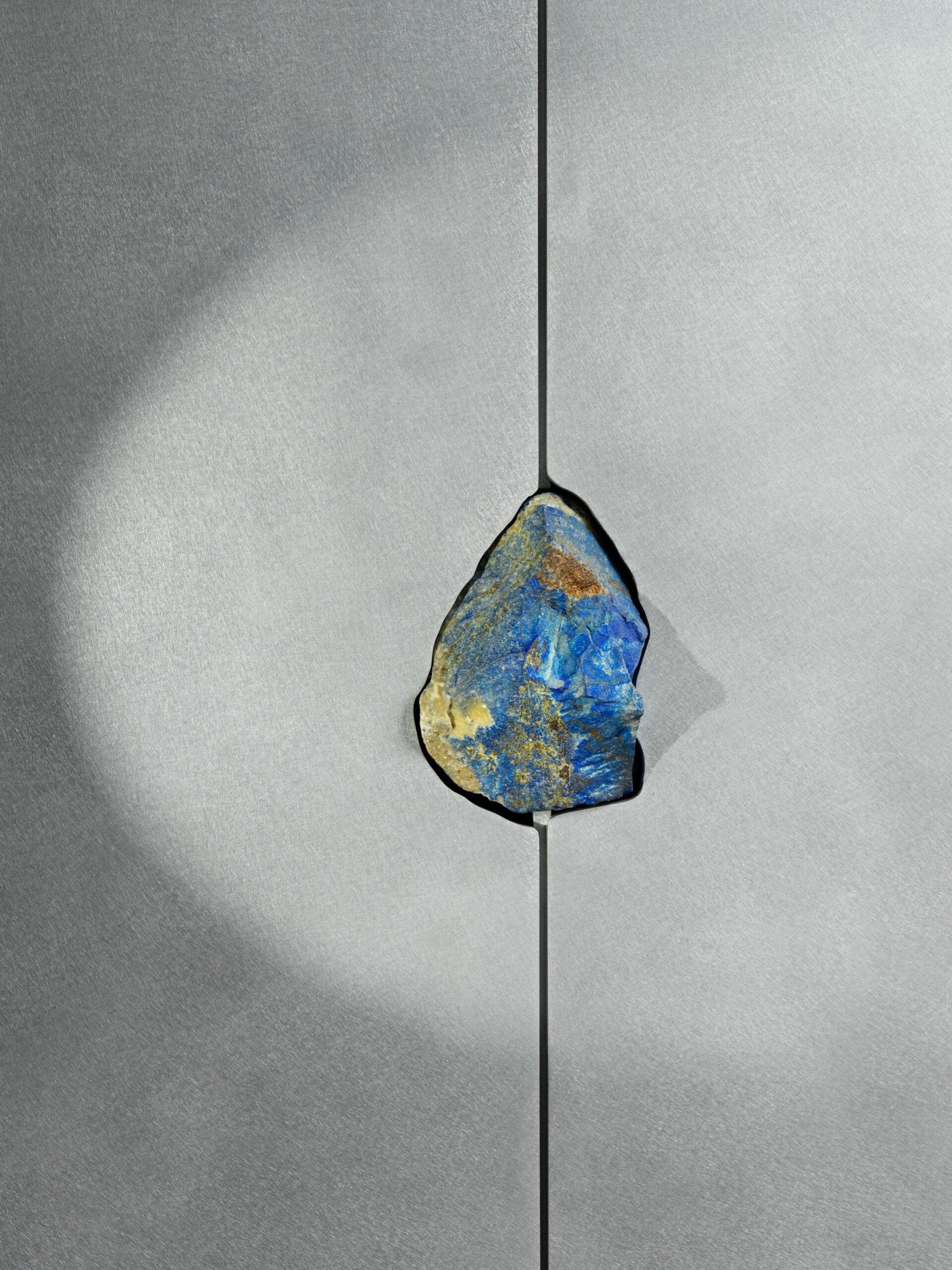 Unique Hand Sculpted Round Cabinet with Colorful Natural Stone Pierre De Valck 4