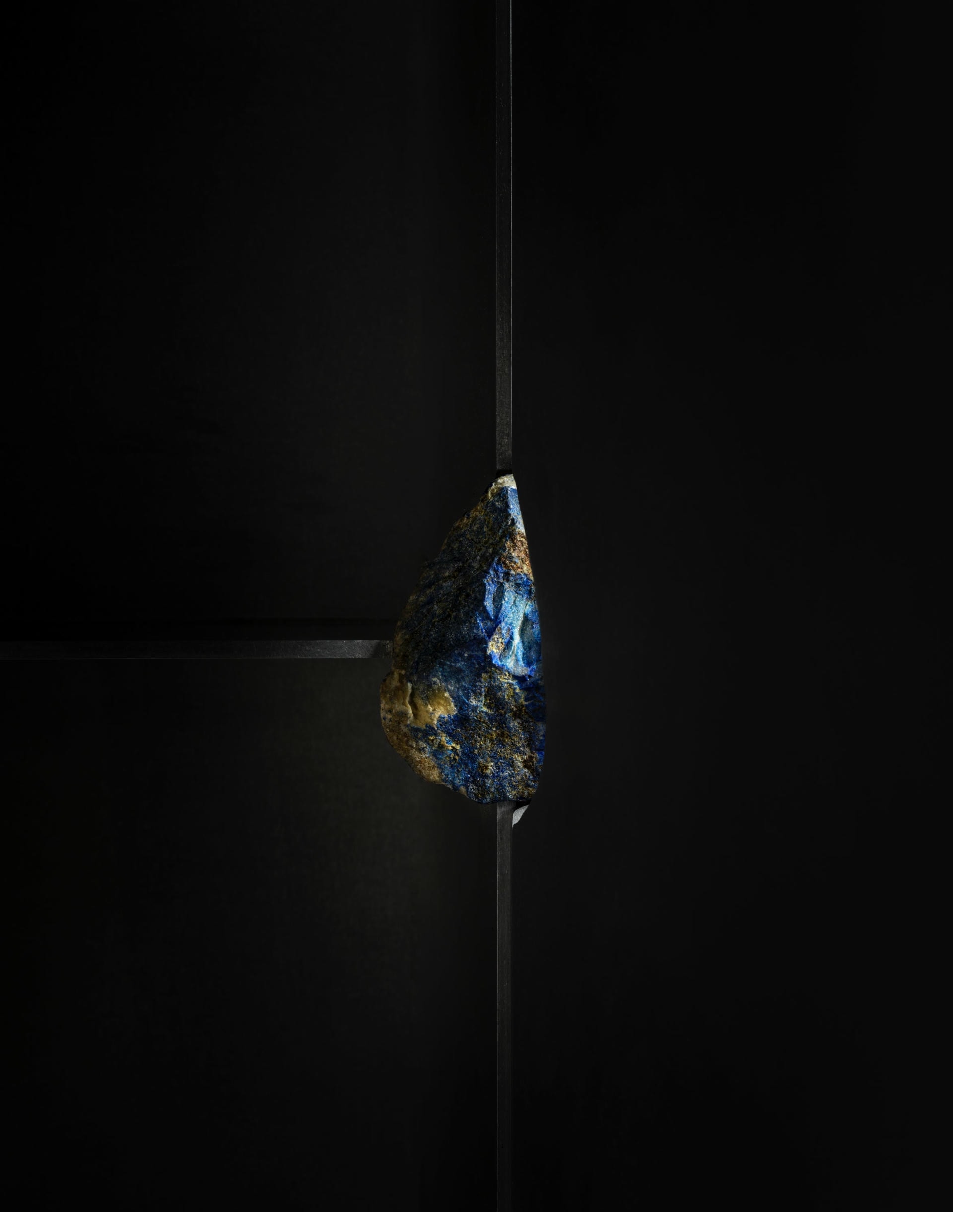 Unique Hand Sculpted Round Cabinet with Colorful Natural Stone Pierre De Valck 5