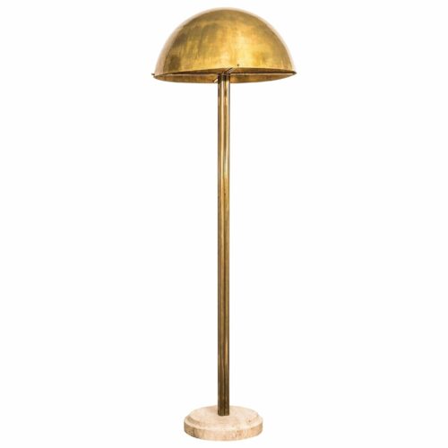 Brass Sculpted Floor Lamp Art Deco by Brajak Vitberg 1