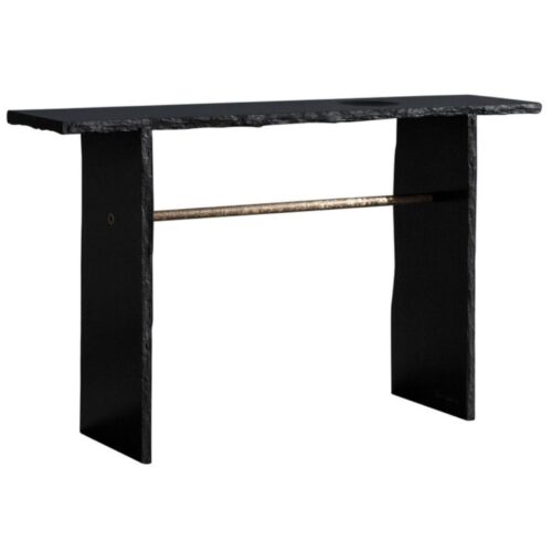 Brass and Slate Sculpted Console by Frederic Saulou 1 1 2