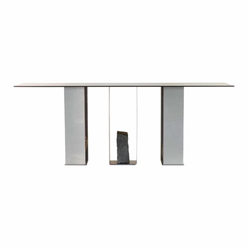 Steel and Stone Console Table by Batten and Kamp 1