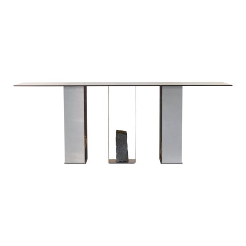 Steel and Stone Console Table by Batten and Kamp 1