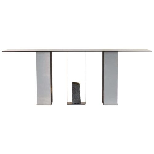 Steel and Stone Console Table by Batten and Kamp 2 2