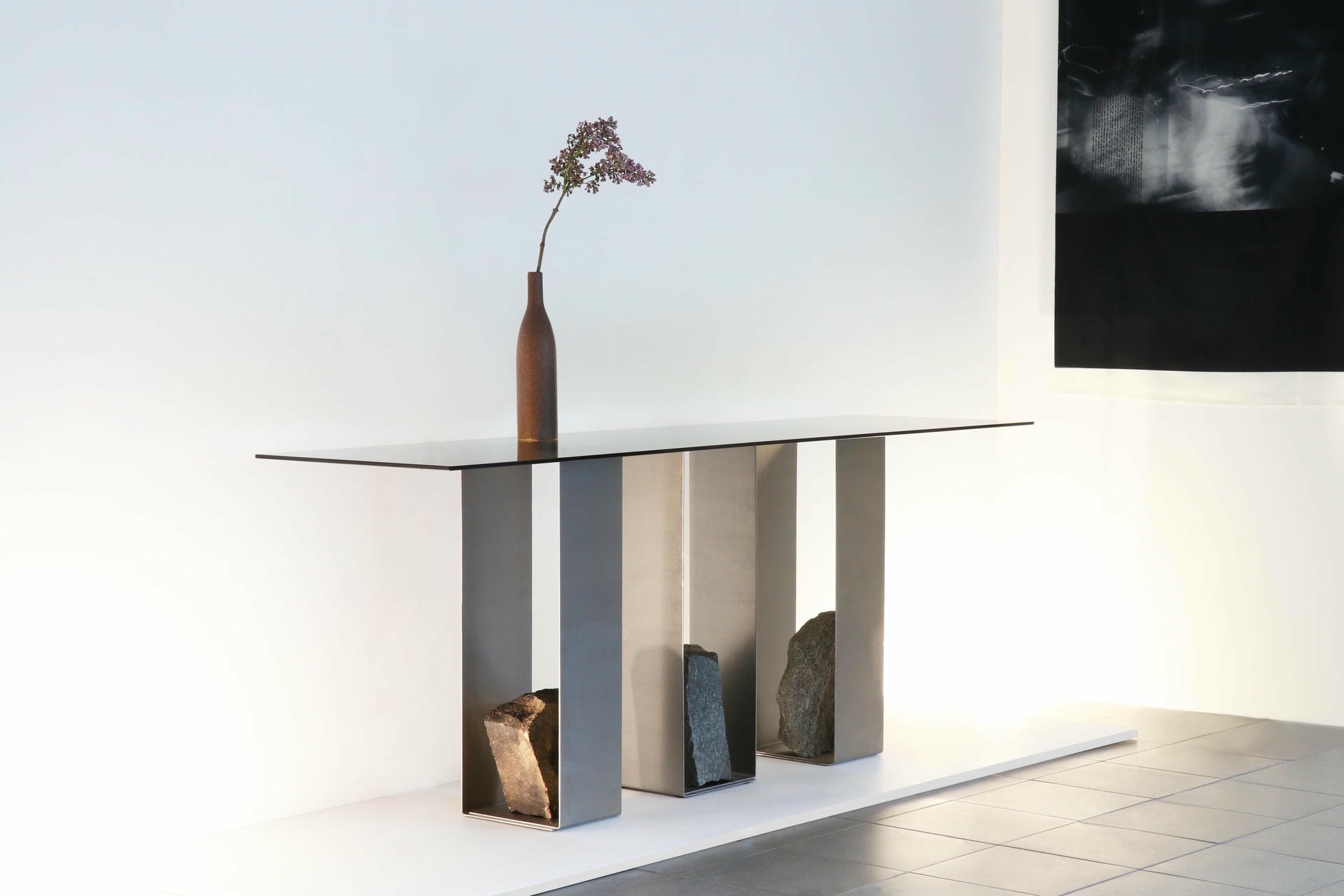 Steel and Stone Console Table by Batten and Kamp 5