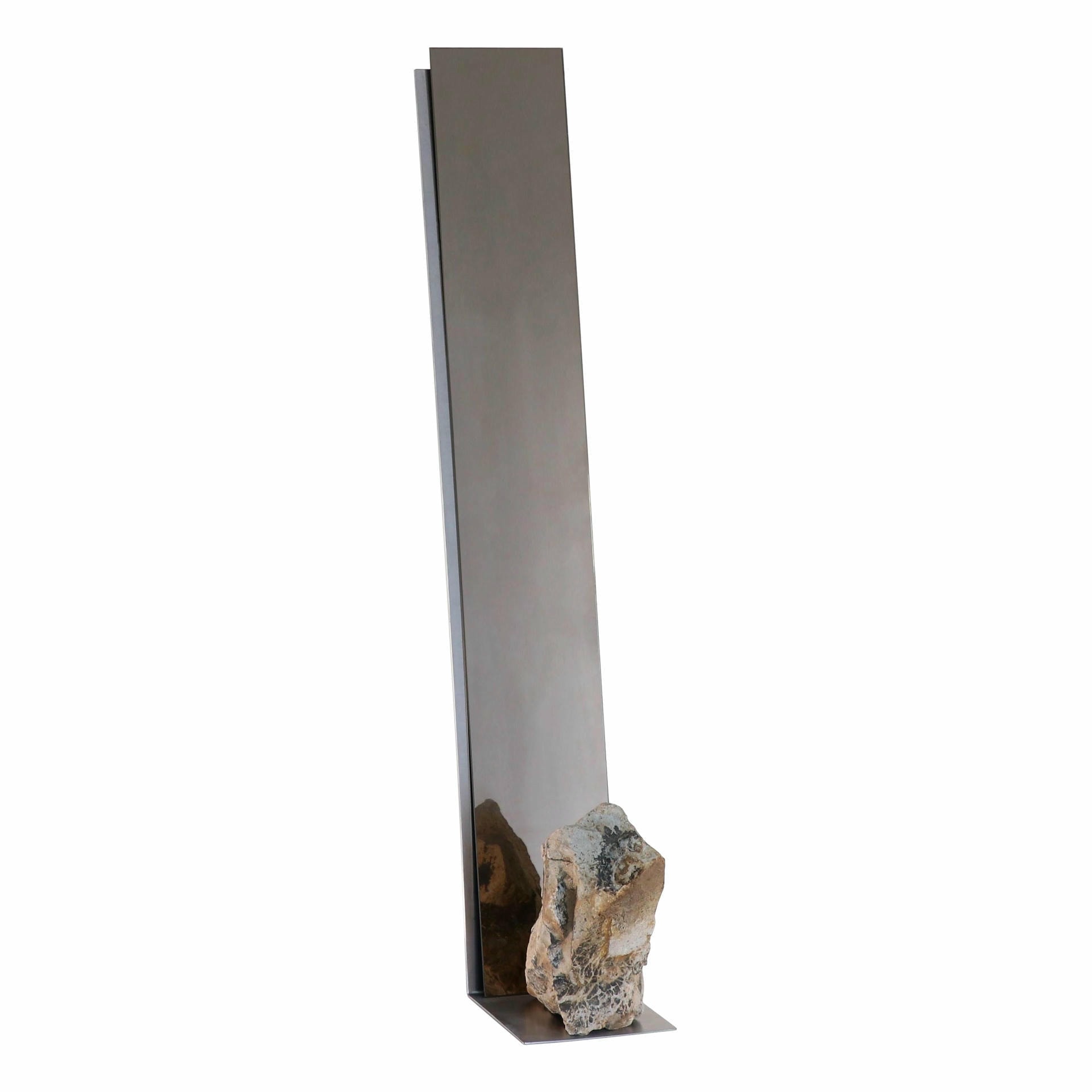 Steel and Stone Mirror by Batten and Kamp 1