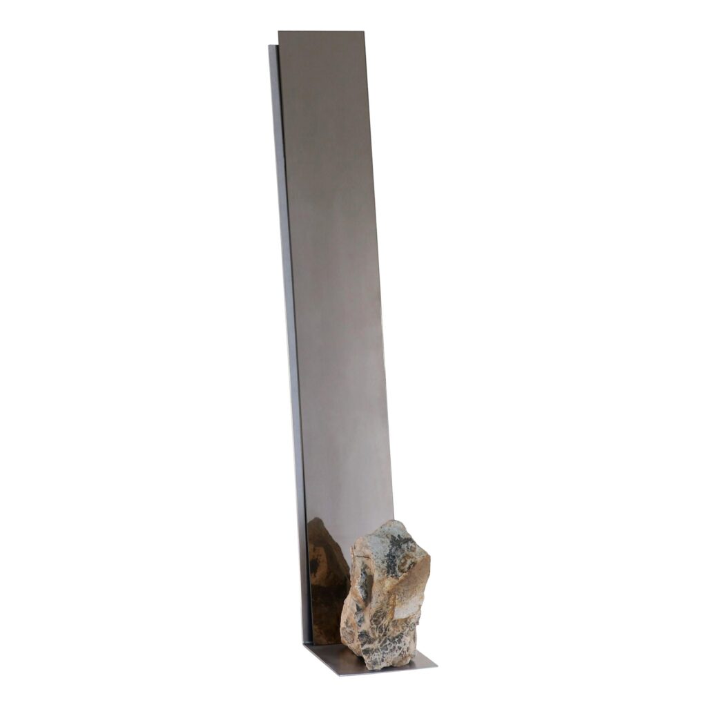 Steel and Stone Mirror by Batten and Kamp 1