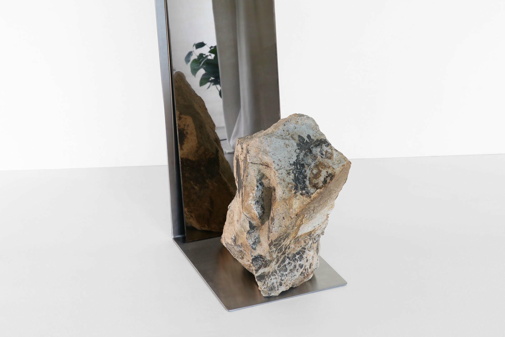 Steel and Stone Mirror by Batten and Kamp 3