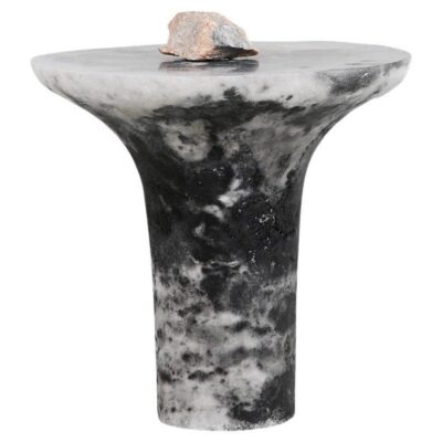 Unique Black Marbled Salts Gueridon by Roxane Lahidji