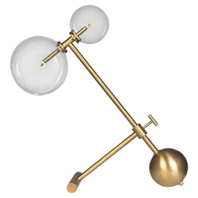 Zosia Contemporary Brass Table Lamp by Schwung