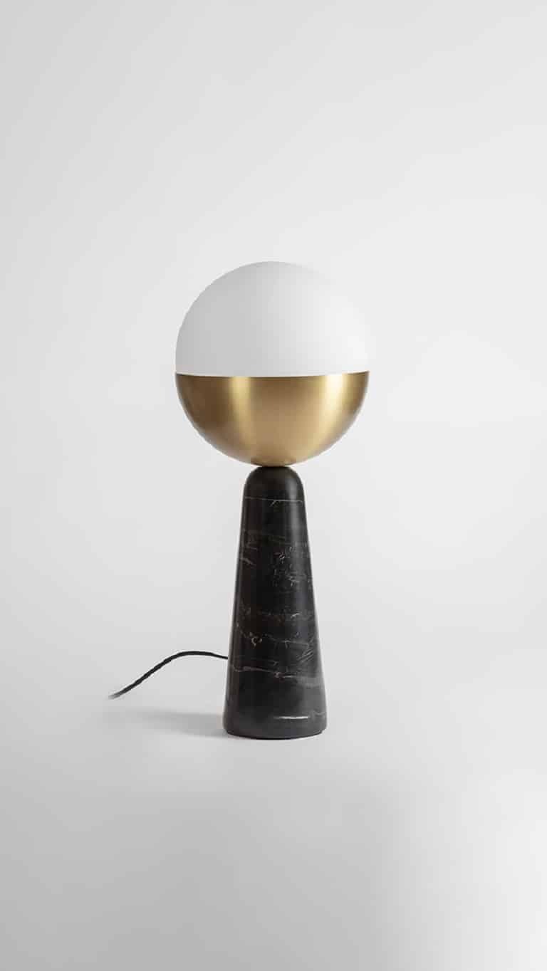 Brass Globe Table Lamp by Square in Circle 1