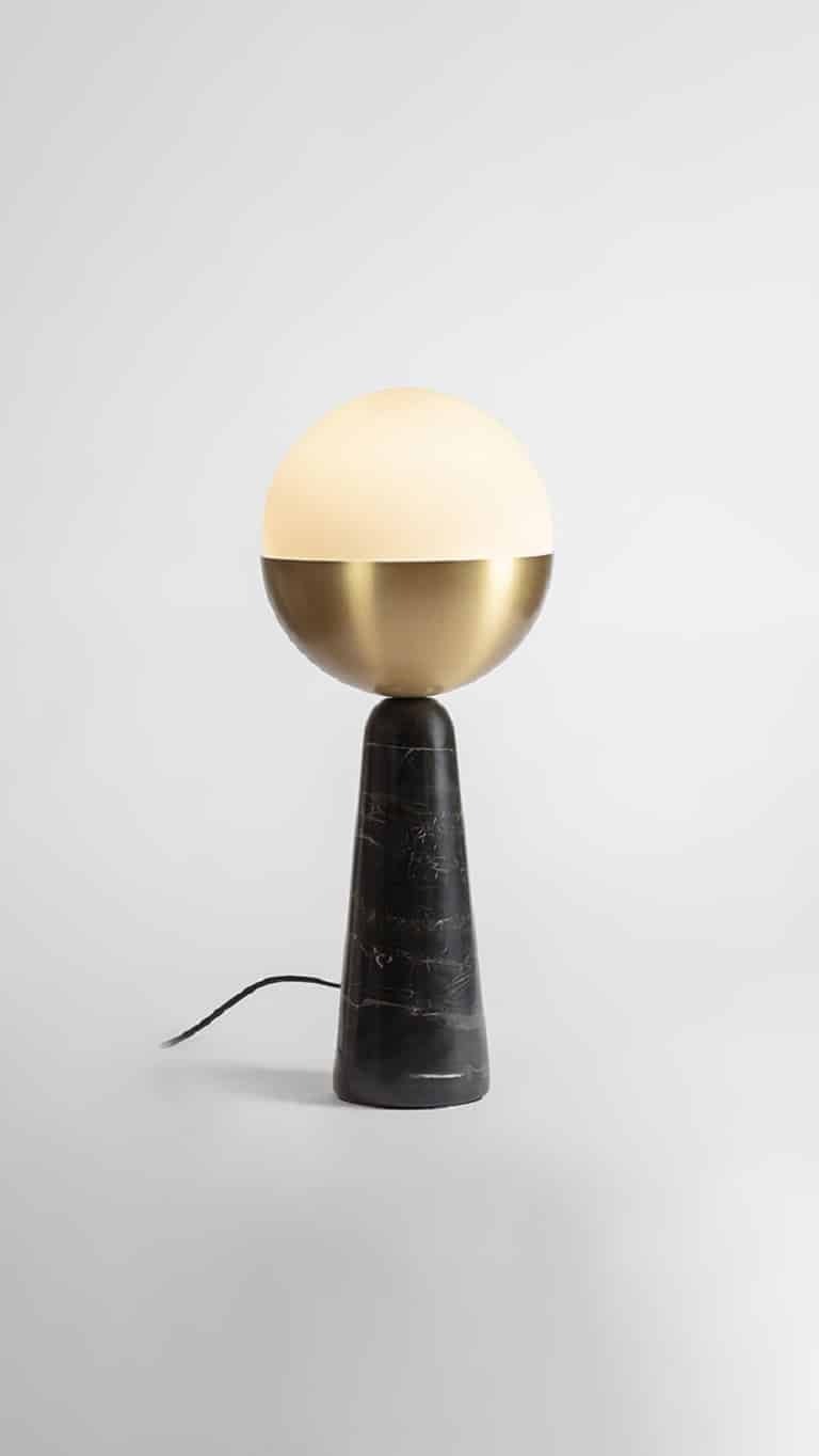 Brass Globe Table Lamp by Square in Circle 2