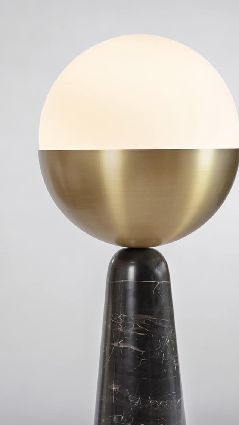 Brass Globe Table Lamp by Square in Circle 3