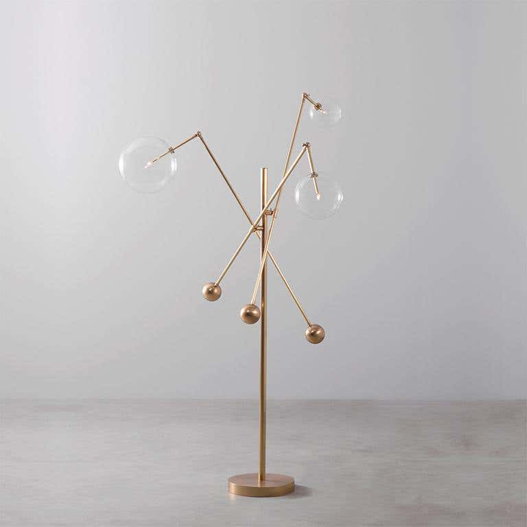 Milan Polished Nickel Table Lamp by Schwung - Galerie Philia