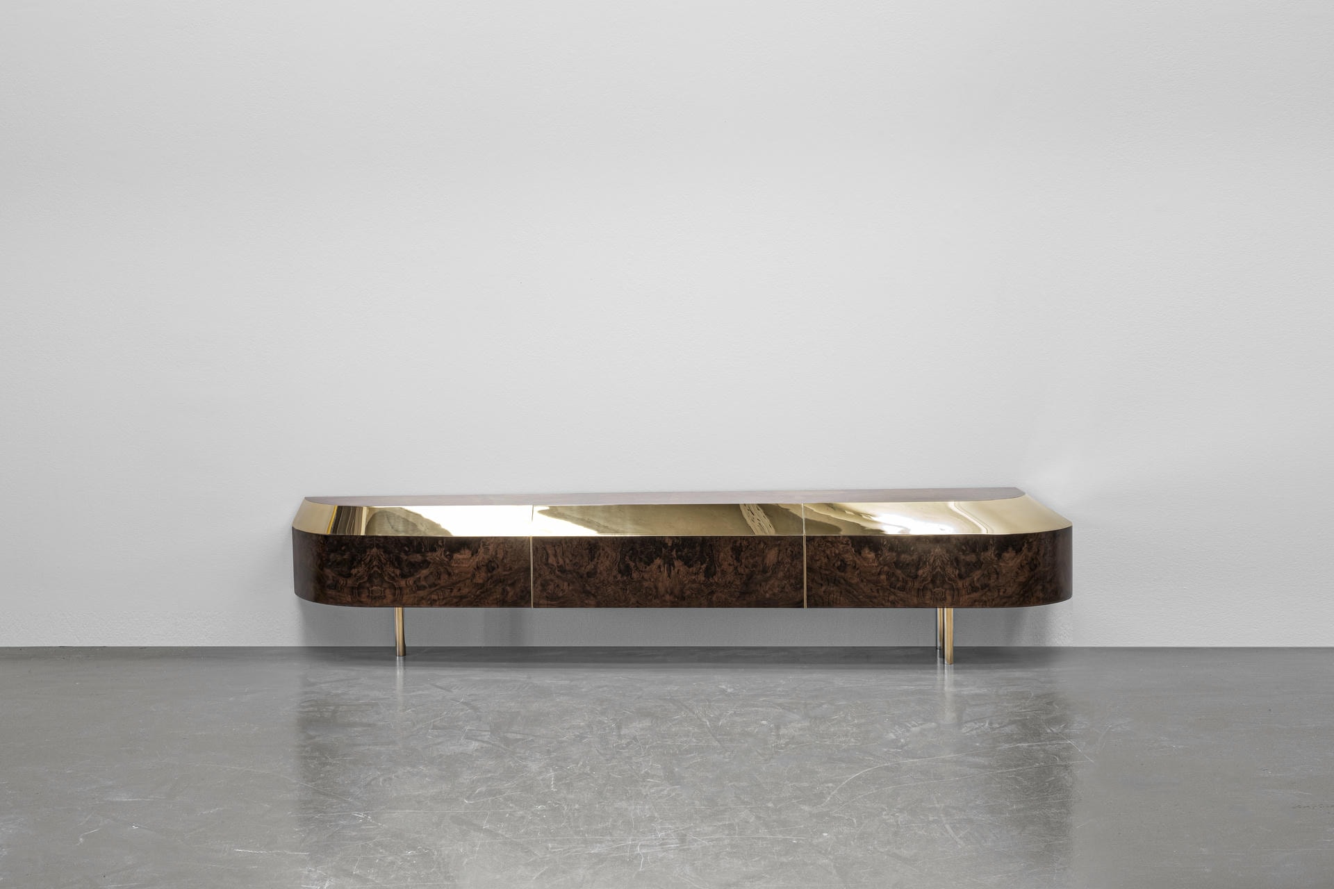 Distortion Series Object 5 Polished Brass Console by Emelianova Studio 2