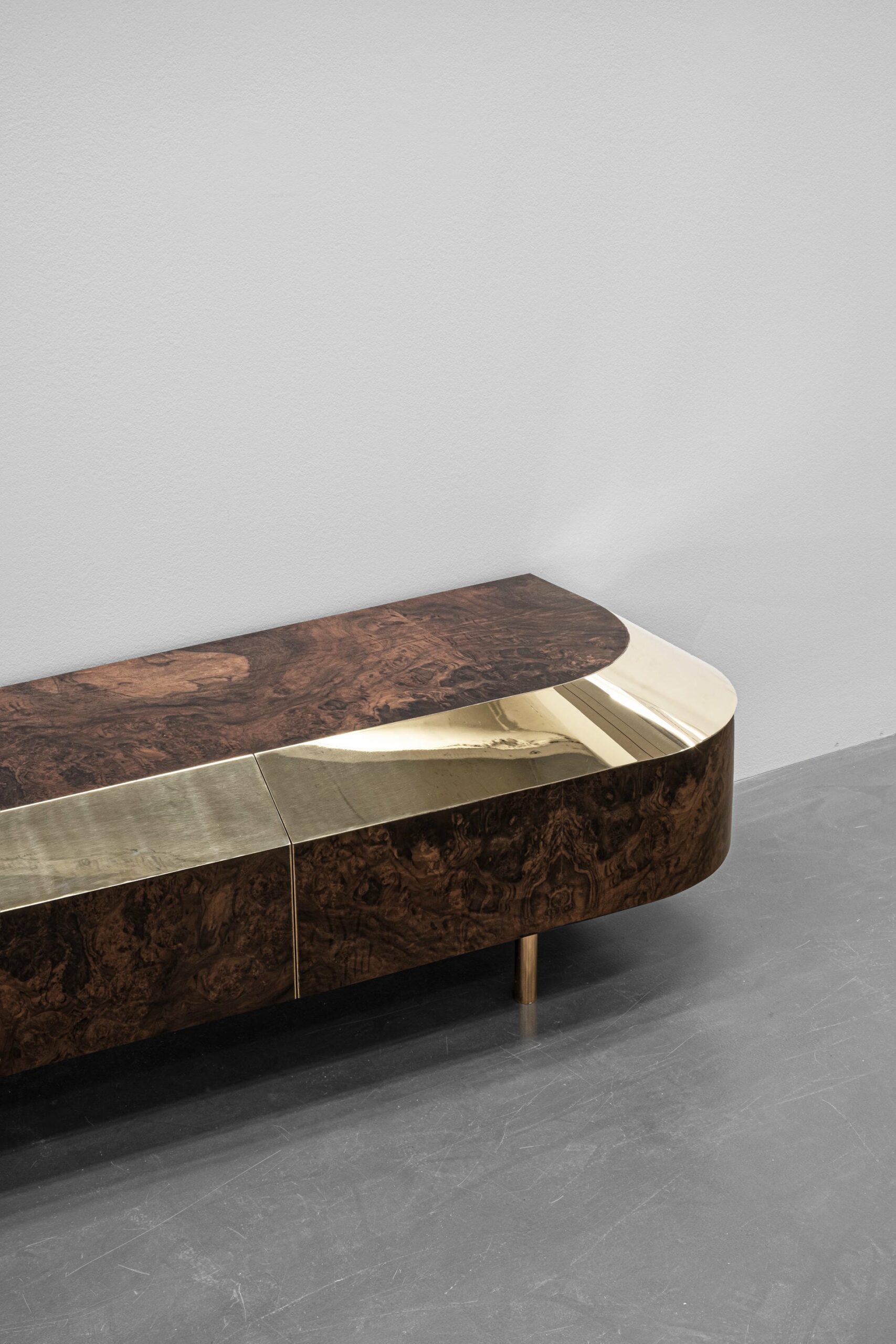 Distortion Series Object 5 Polished Brass Console by Emelianova Studio 3