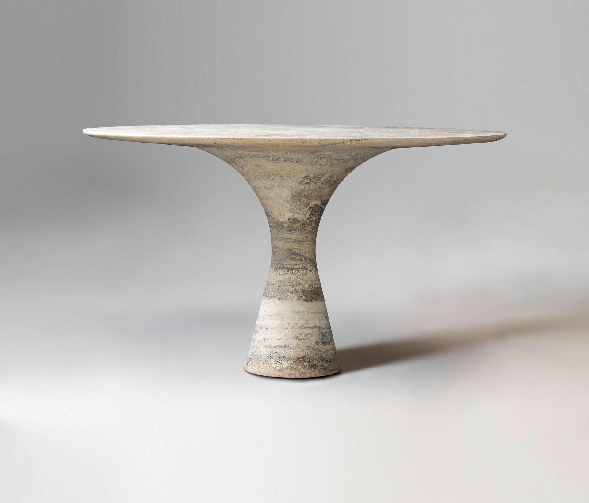Travertino Silver Refined Contemporary Marble Dining Table 13075 2