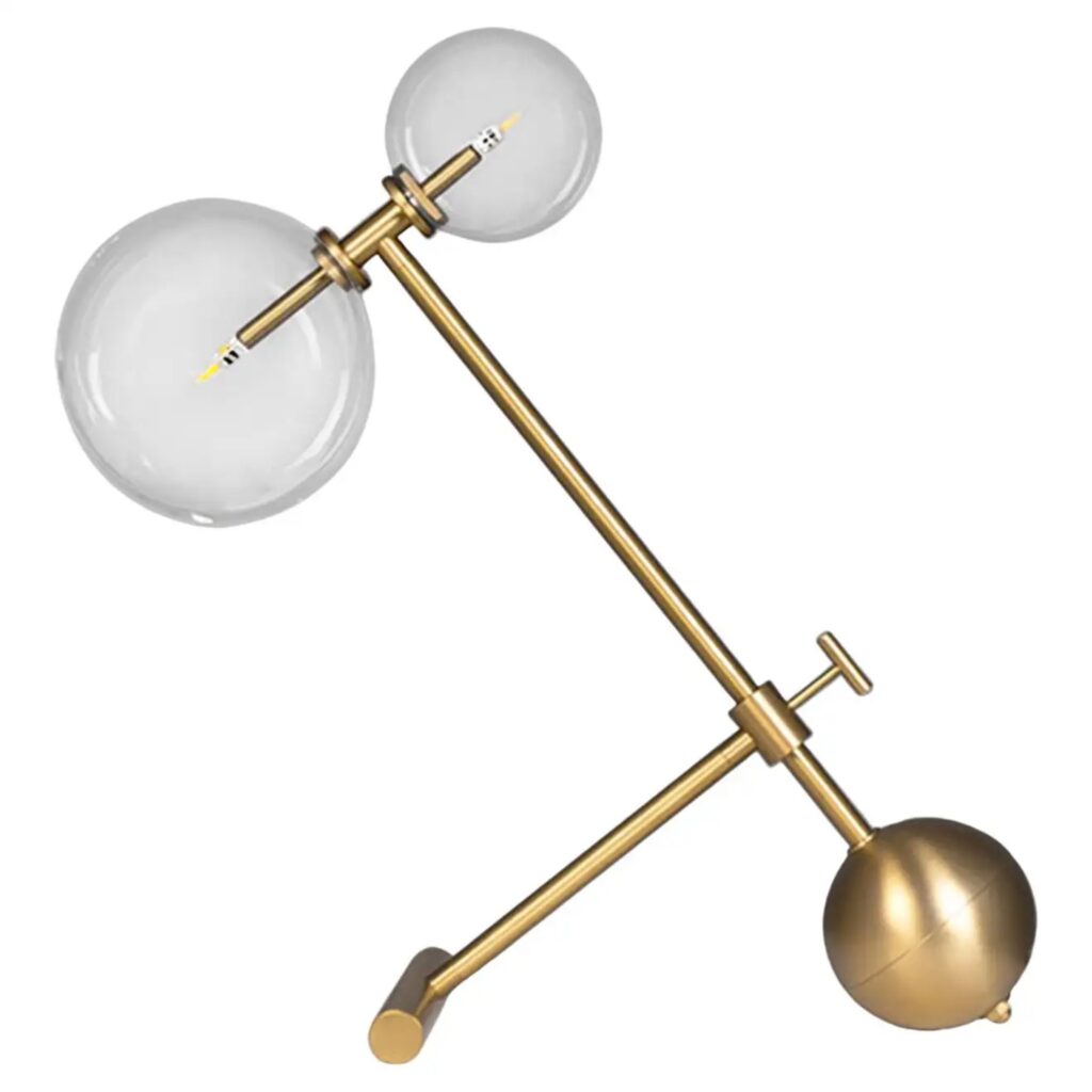 Zosia Contemporary Brass Table Lamp by Schwung 1