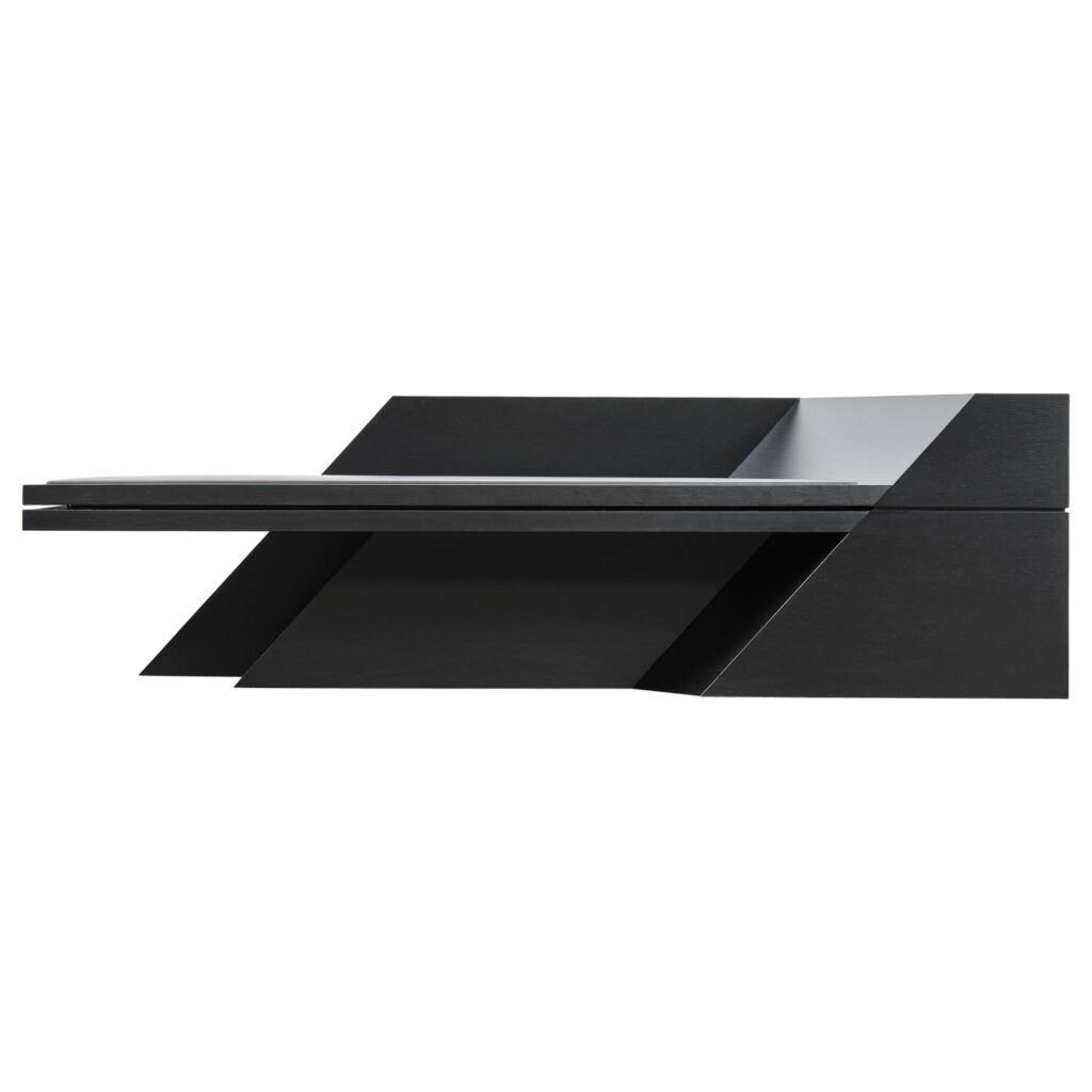 Black Ash Chaise Longue Sculpted by Lupo Horiokami 1