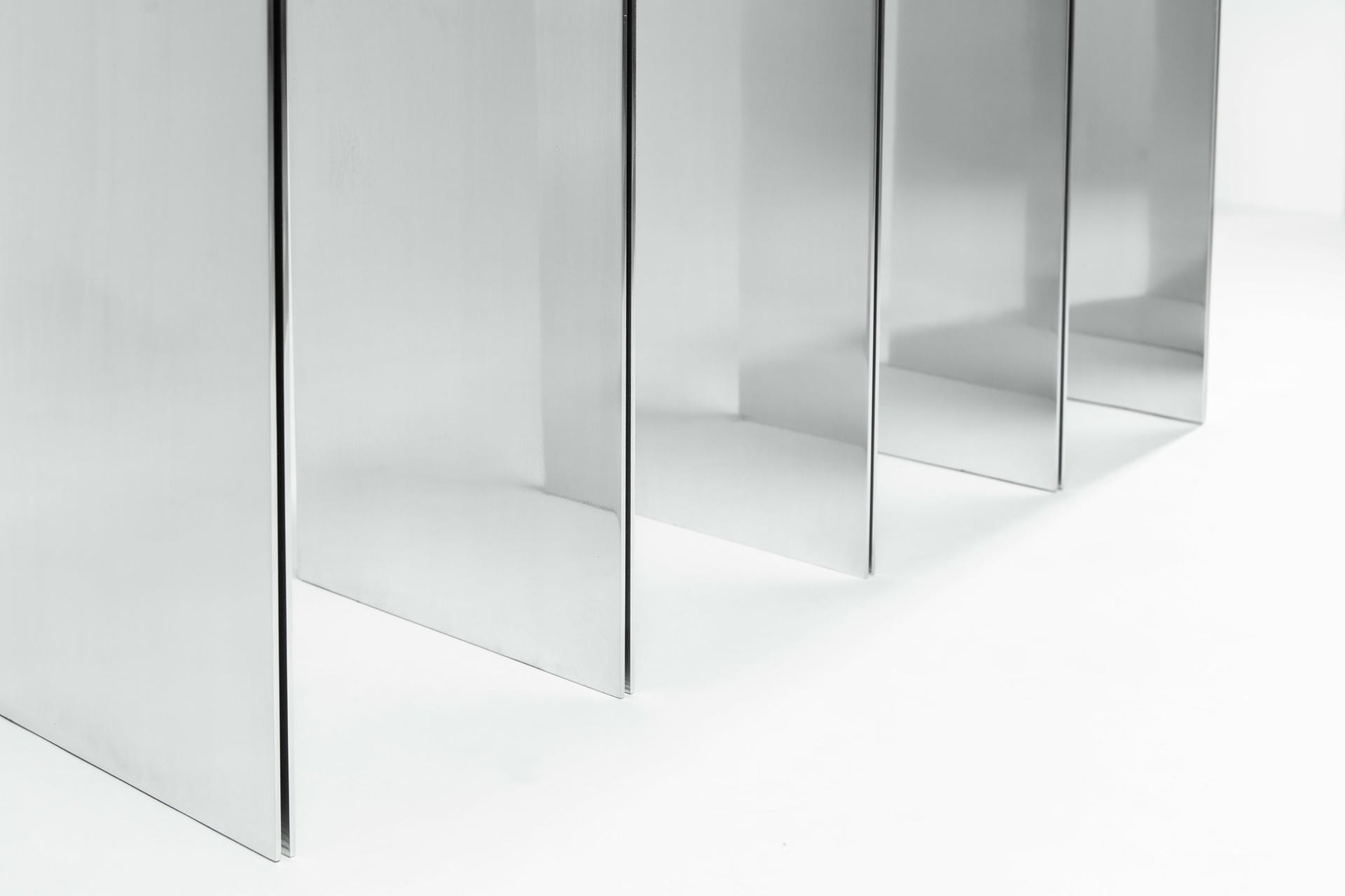 Contemporary Silver Aluminum Arch Console by Pietro Franceschini 9