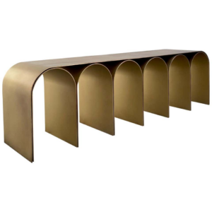 Steel Gold Arch Bench by Pietro Franceschini