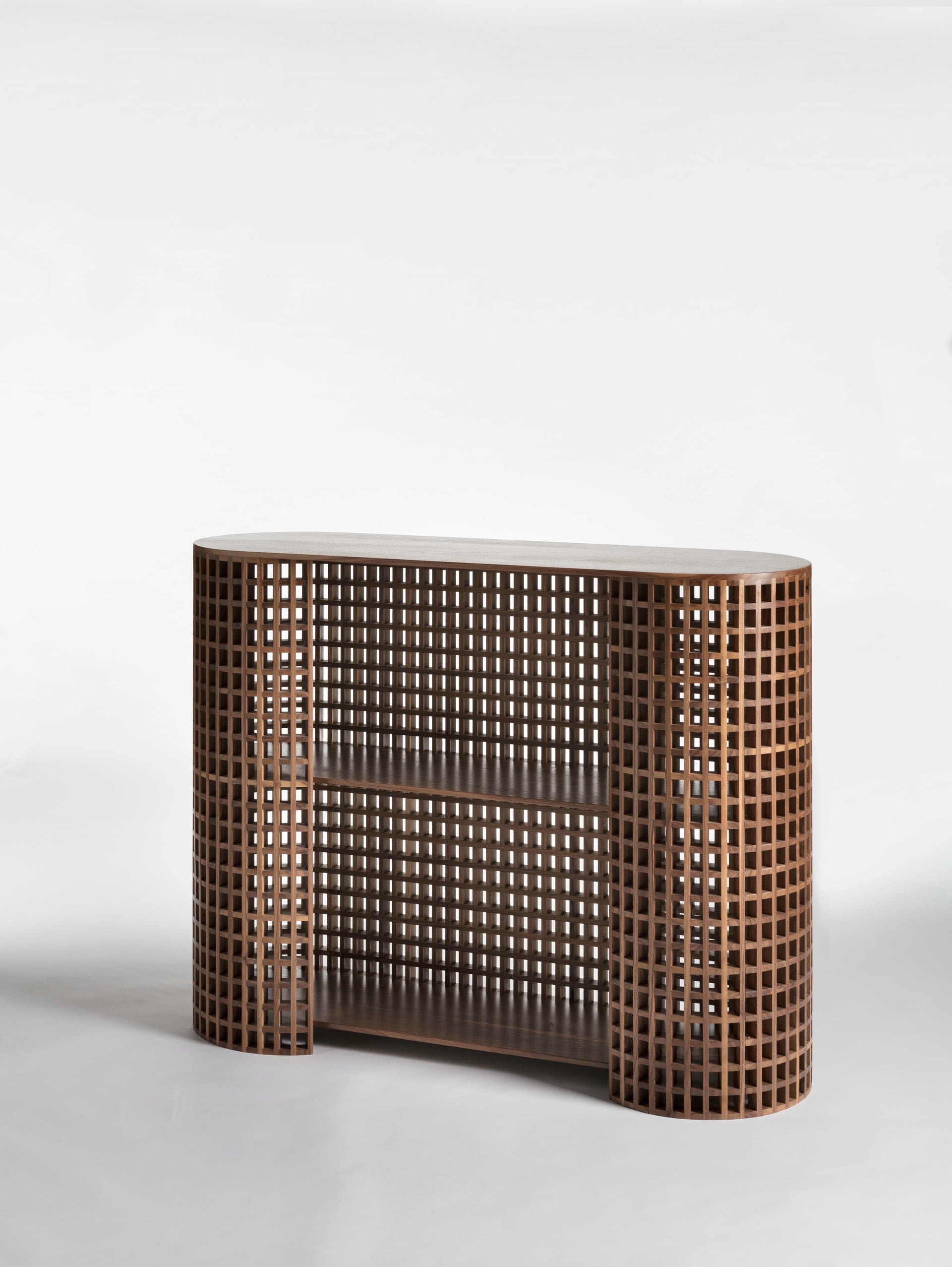 Unique Brown Handcrafted Walnut Carabottino Drink Cabinet by Cara Davide 3