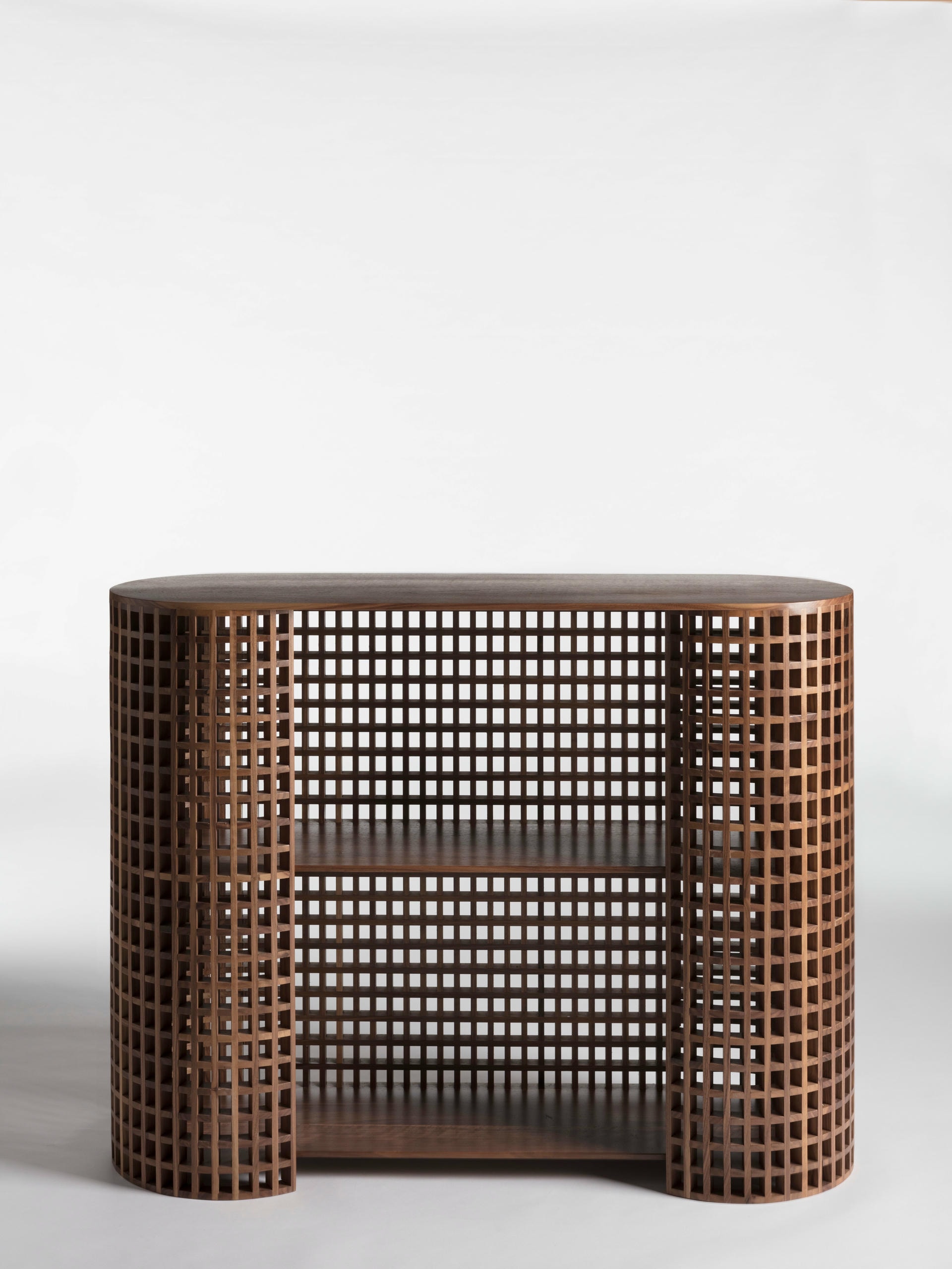 Unique Brown Handcrafted Walnut Carabottino Drink Cabinet by Cara Davide 4