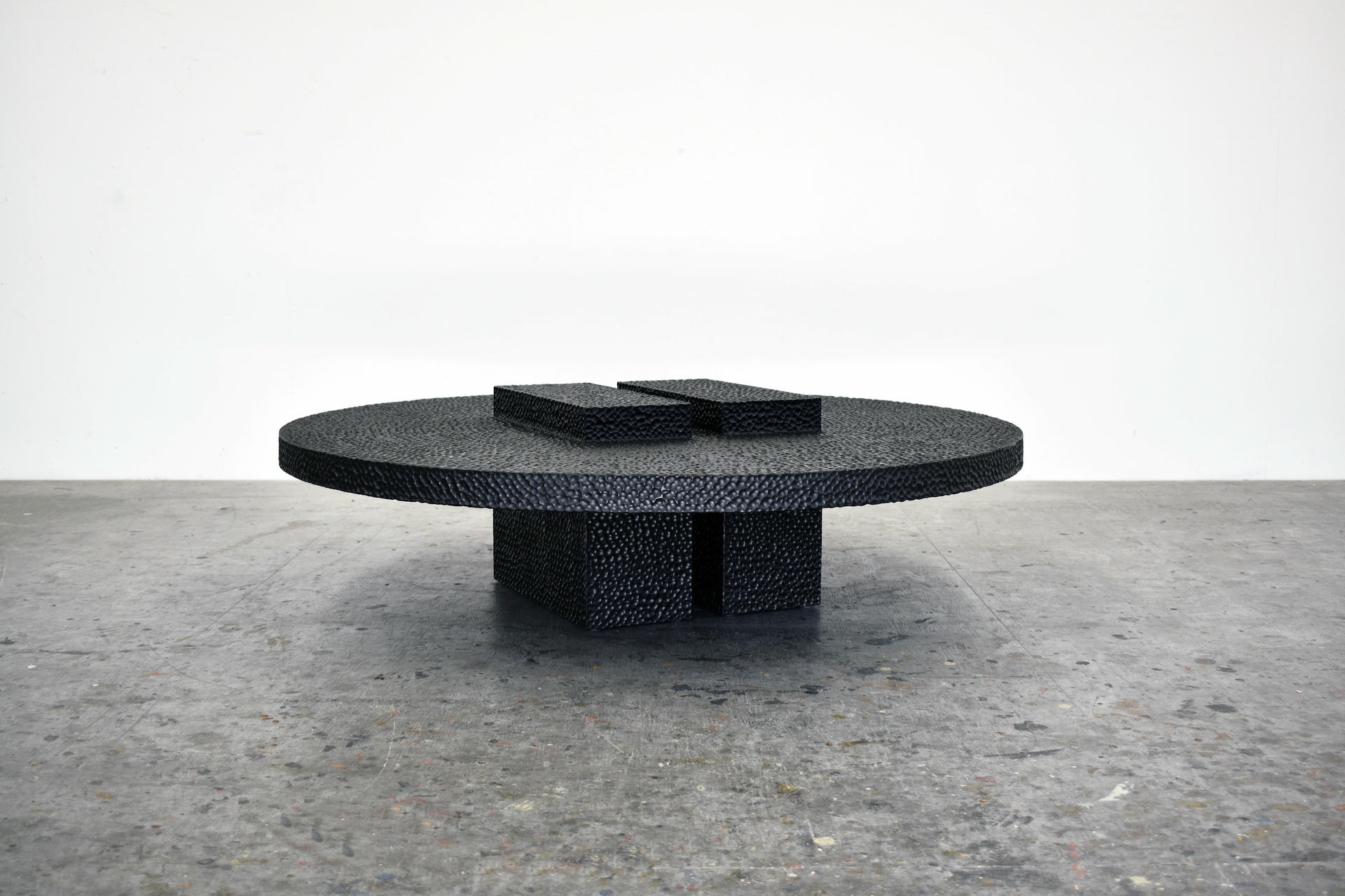 R3 Maple Round Low Table Sculpted by John Eric Byers 3