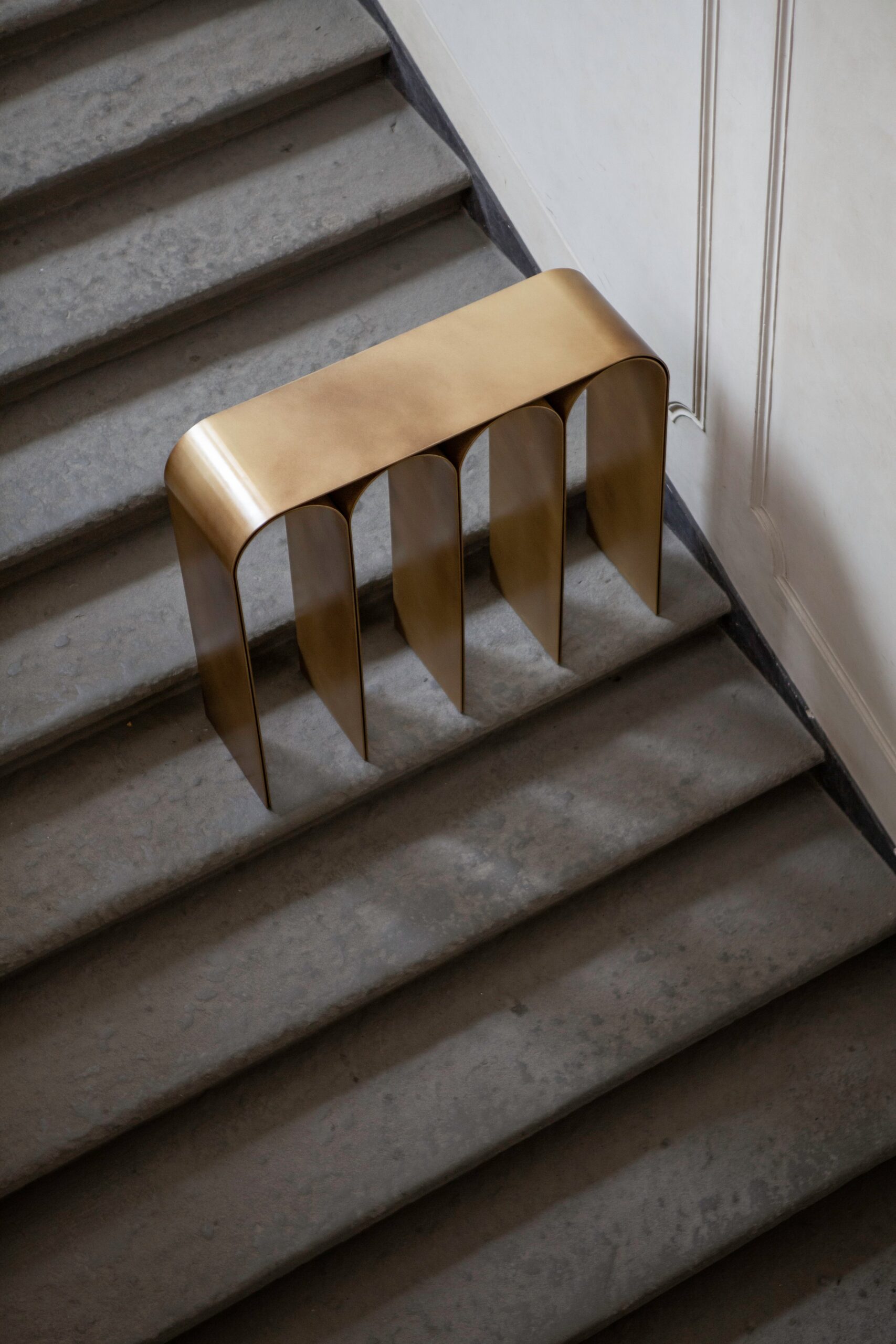 Steel Gold Arch Console by Pietro Franceschini 10