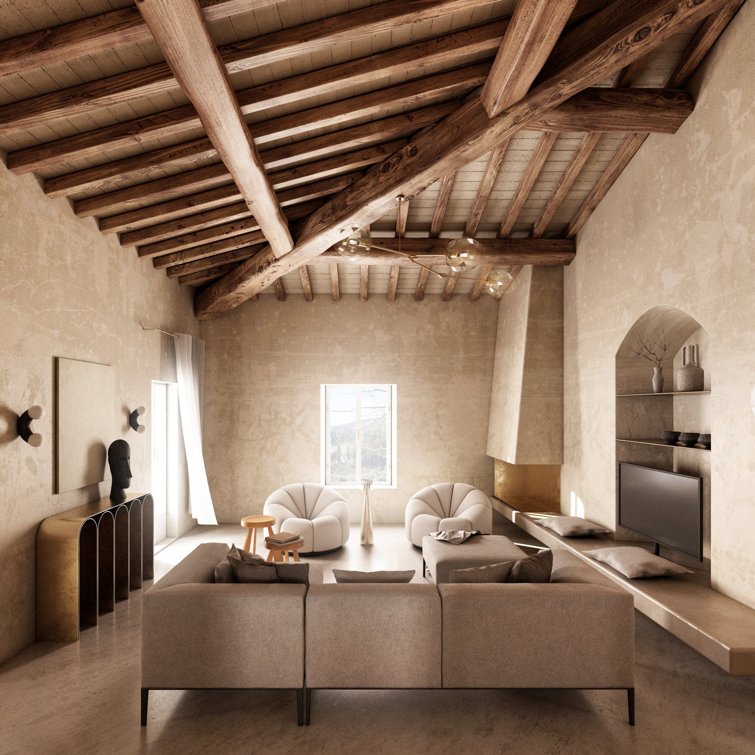 Steel Gold Arch Console by Pietro Franceschini 12