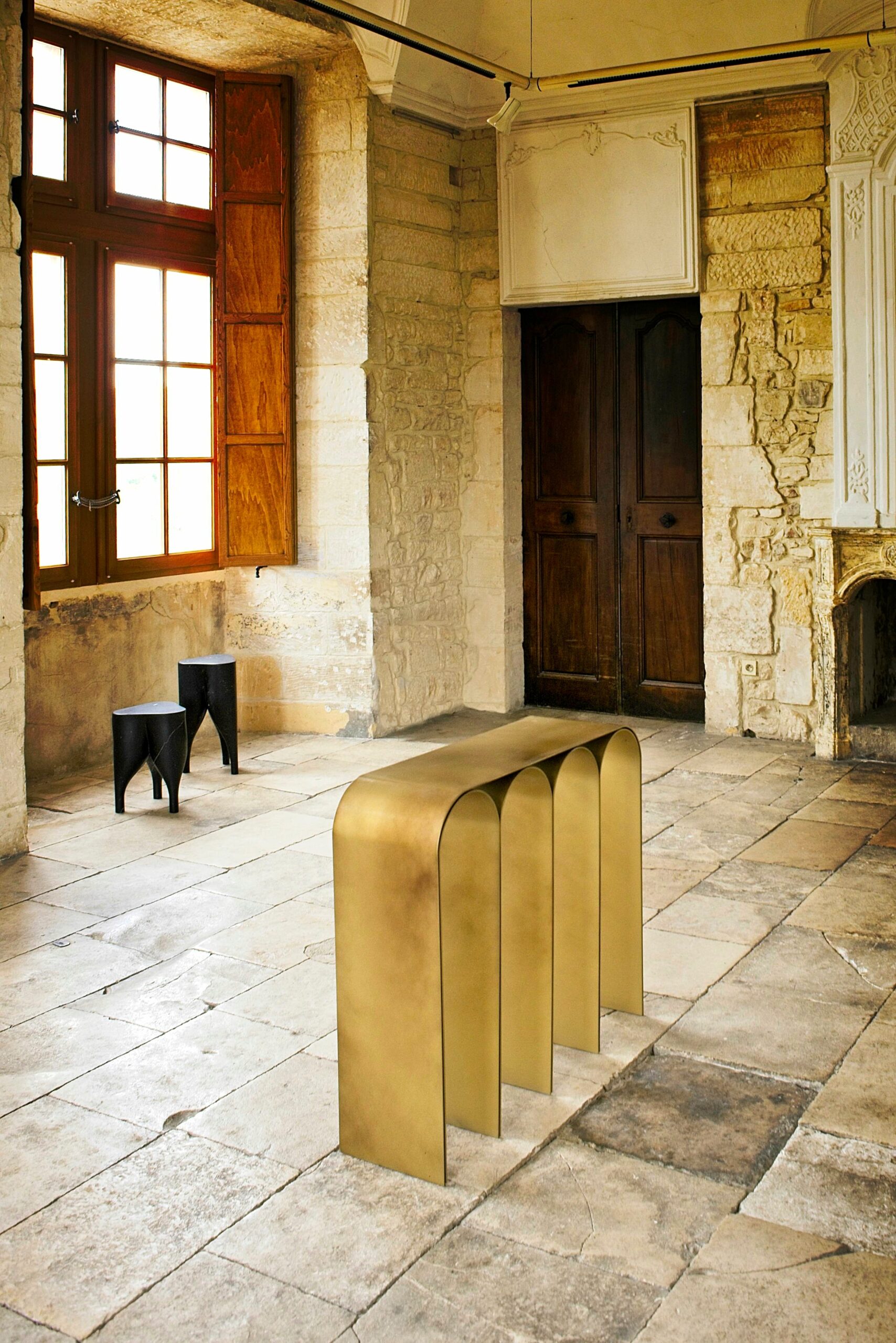 Steel Gold Arch Console by Pietro Franceschini 14