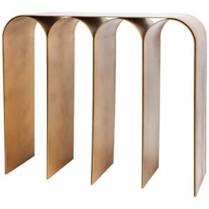 Steel Gold Arch Console by Pietro Franceschini