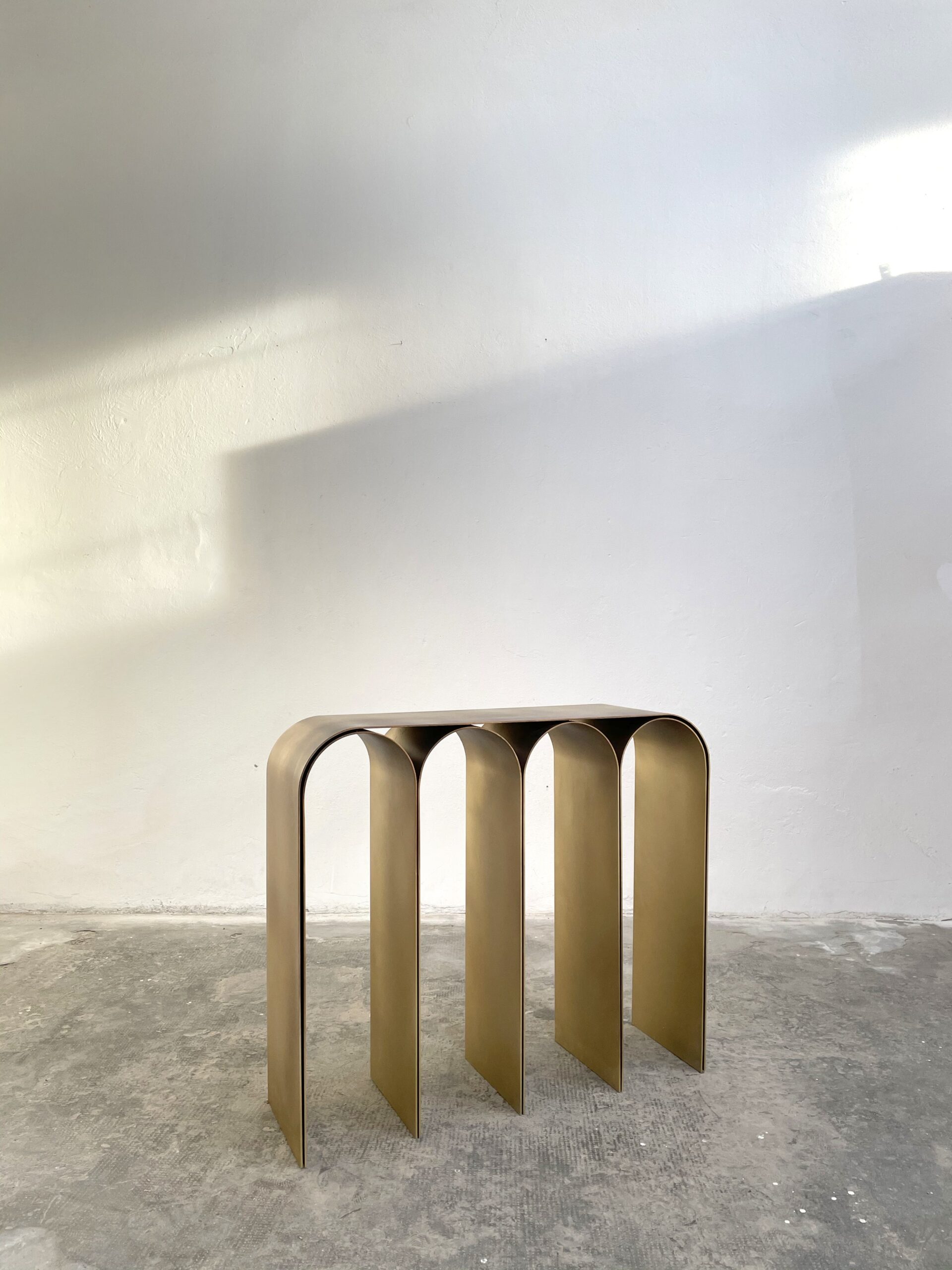 Steel Gold Arch Console by Pietro Franceschini 4