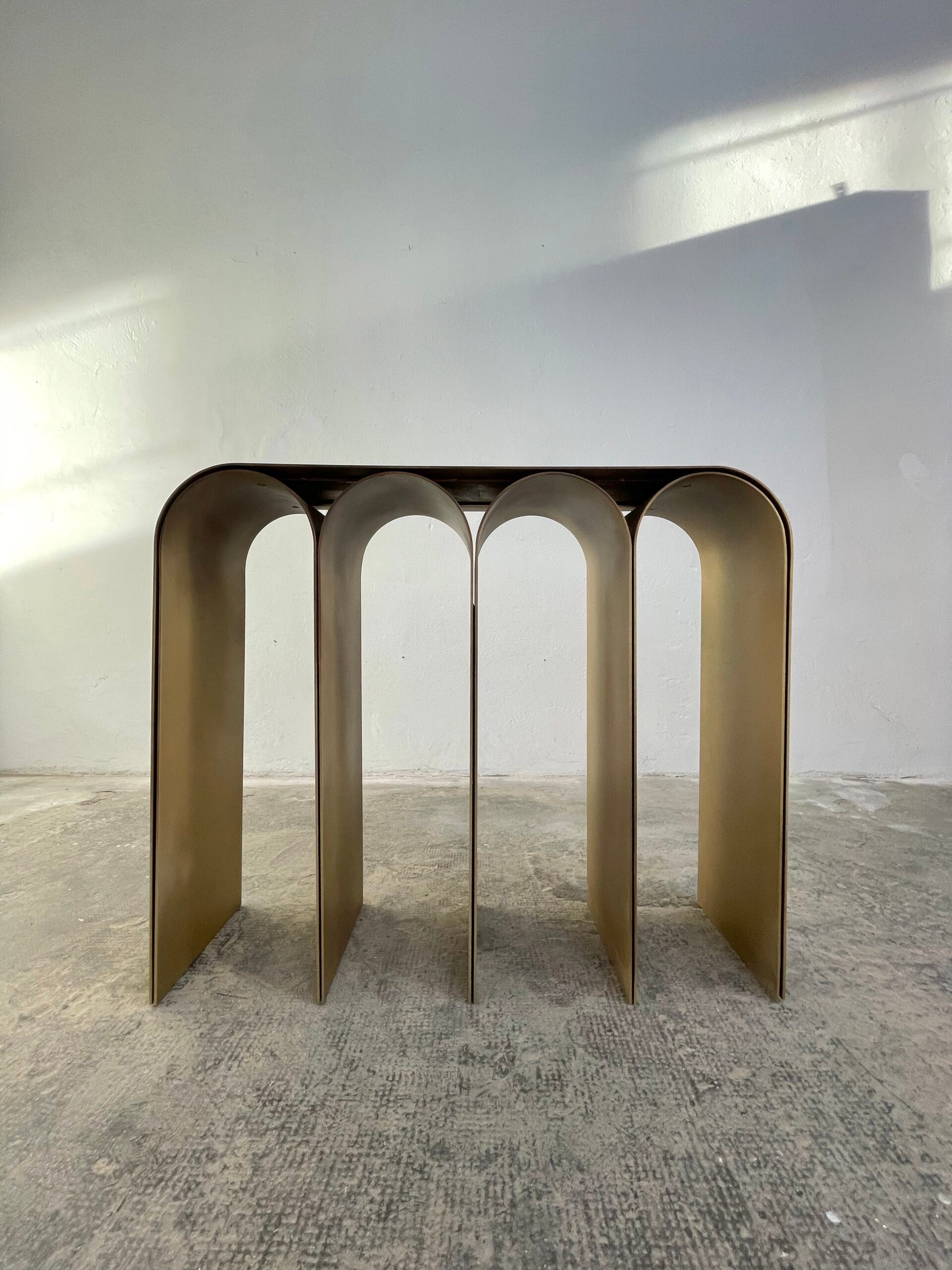 Steel Gold Arch Console by Pietro Franceschini 5