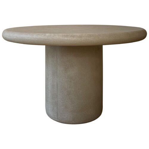 Center Big Leg Organic Natural Beige Fiberglass Round Dining Table by kar 1