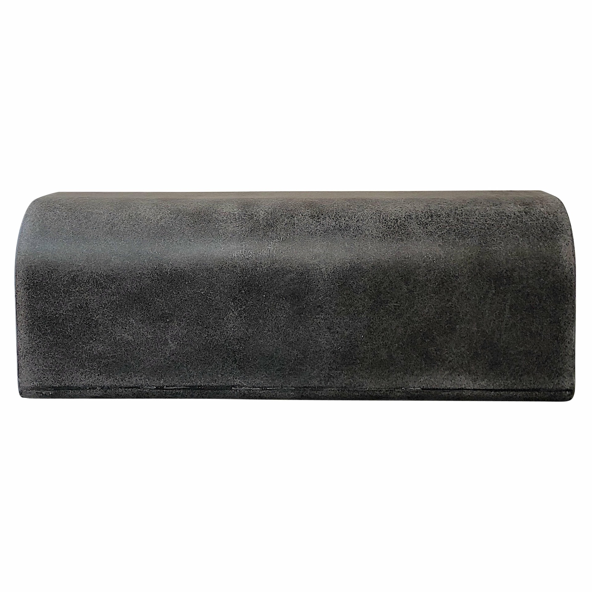 Contemporary Hand sculpted Organic Black Fiberglass Arch Bench by kar 1