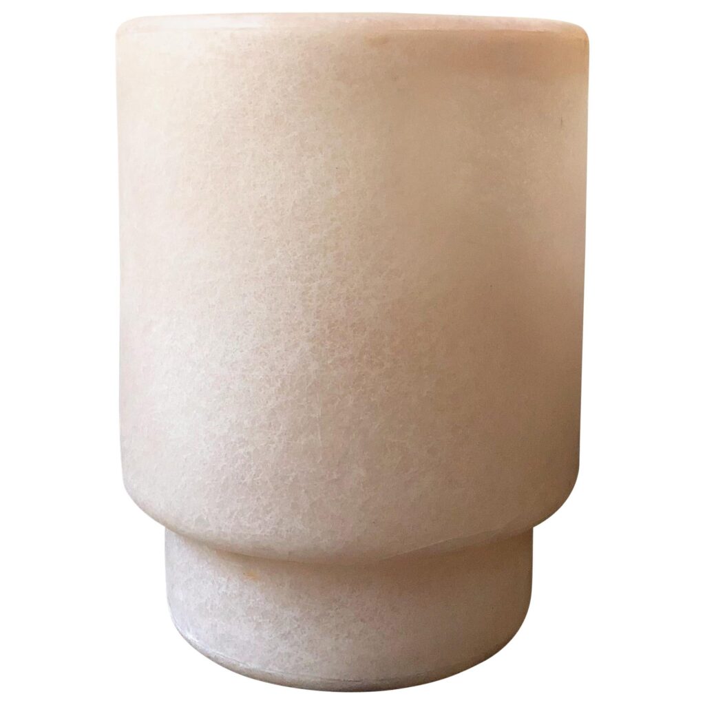 Minimalist Organic Form Natural Beige Fiberglass Vase by kar 1