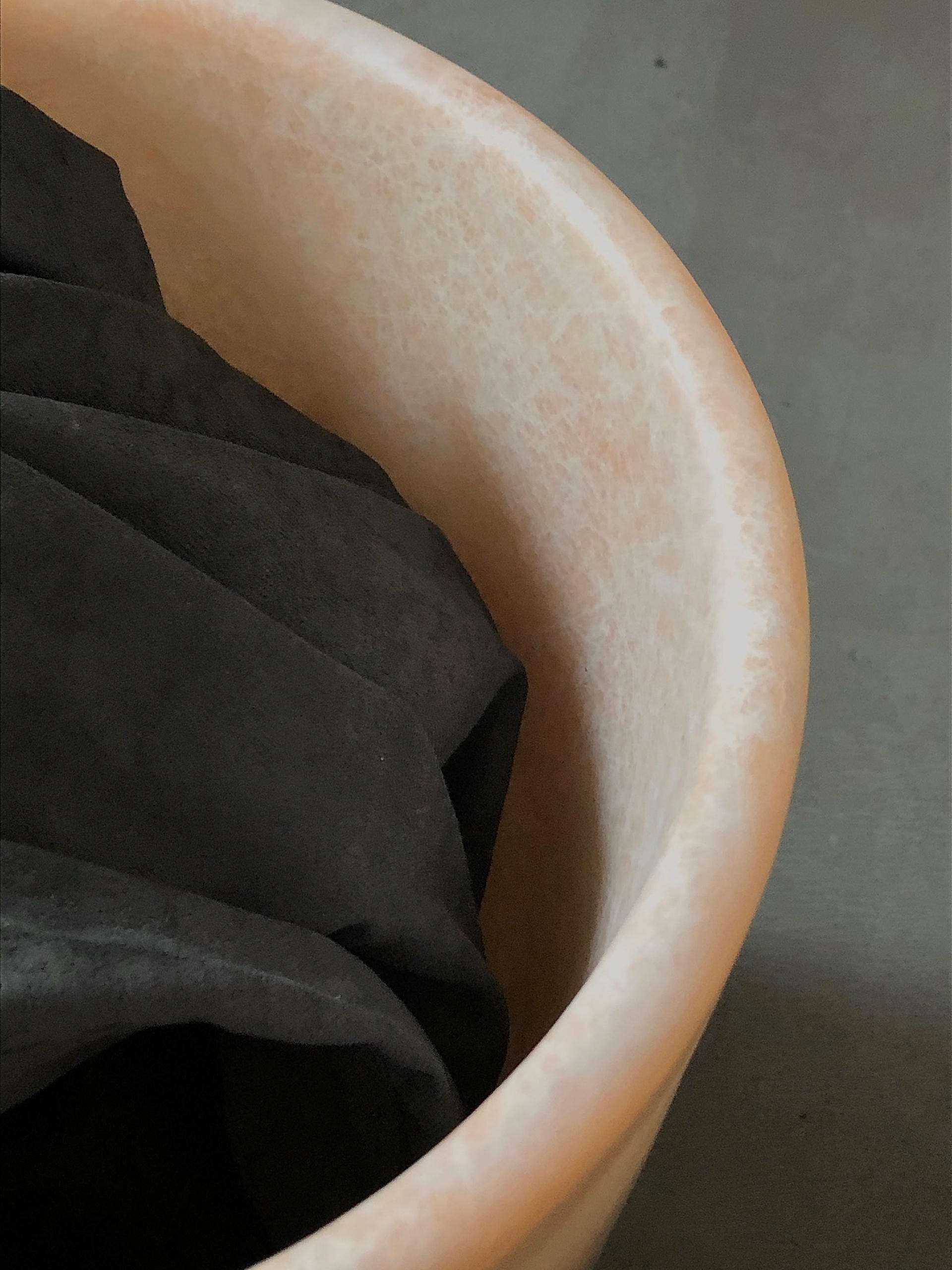Minimalist Organic Form Natural Beige Fiberglass Vase by kar 5